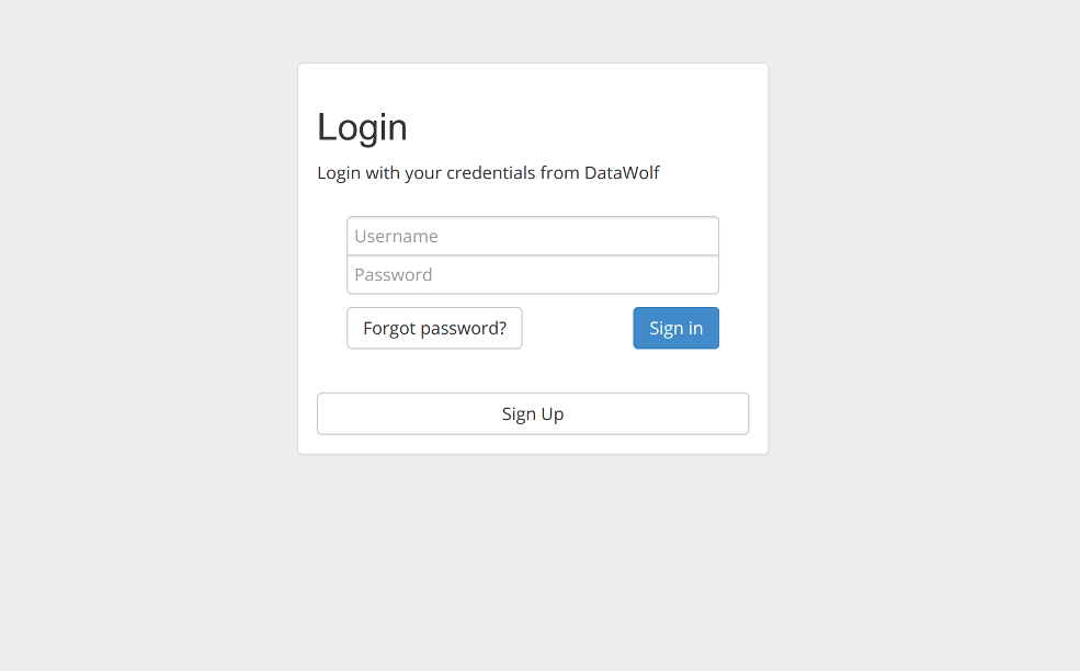 Web Editor login page.